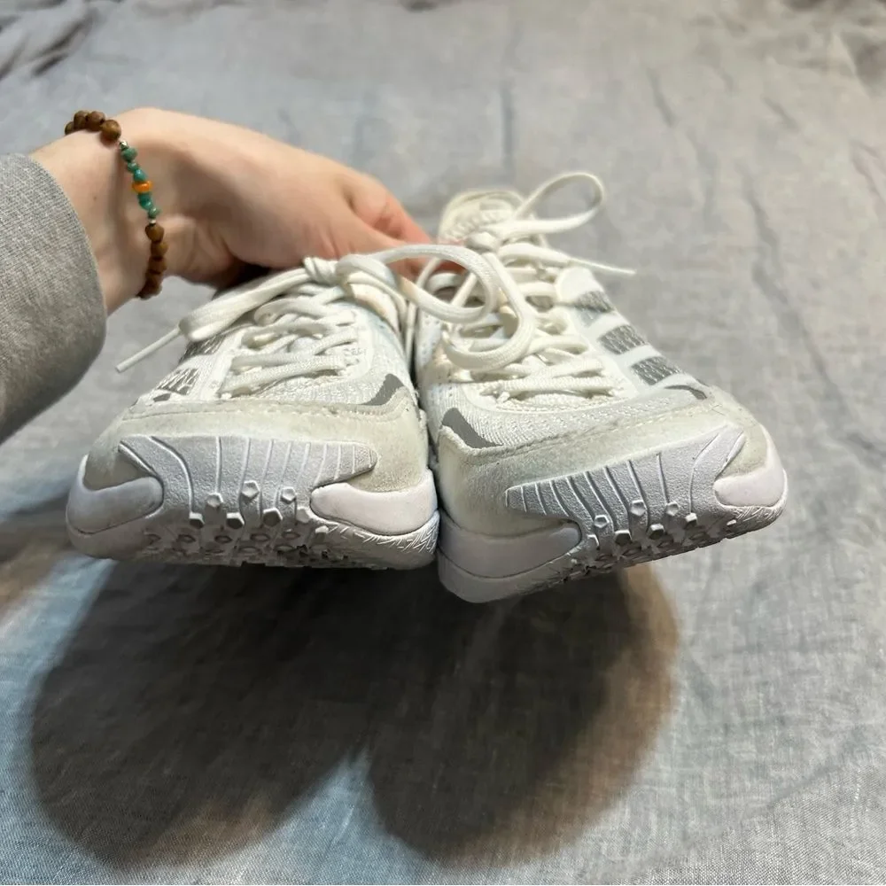 Adidas Impact FLX White Silver Metallic Turf Training Sneakers Shoes Size 7.5
